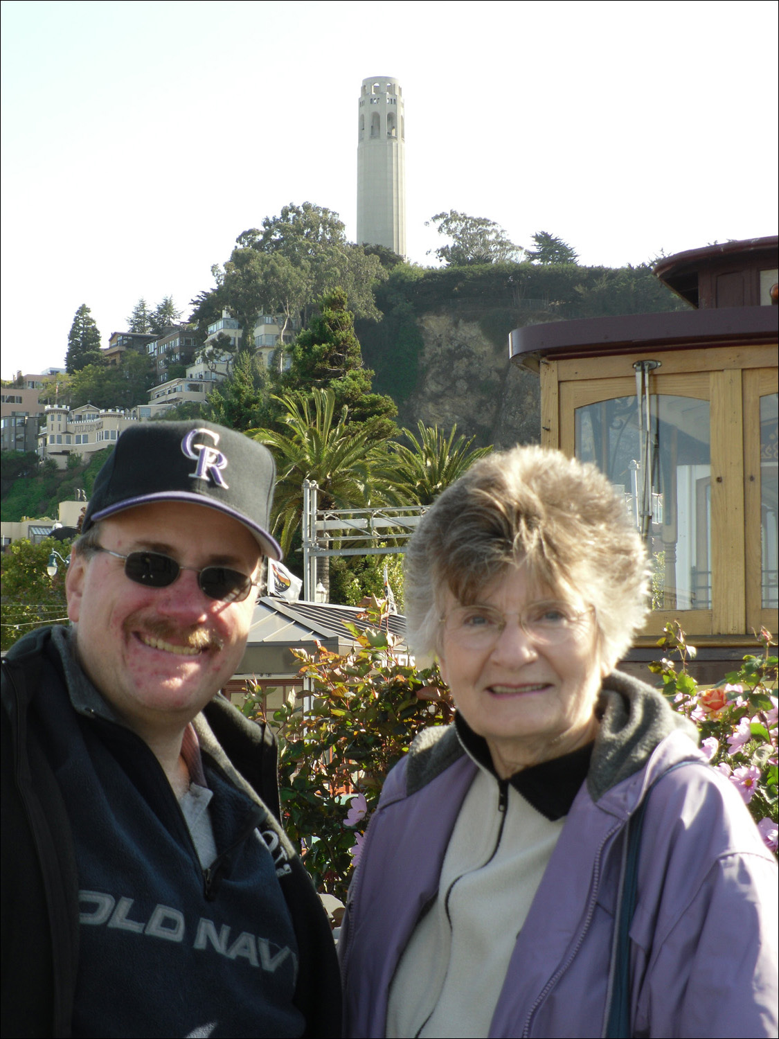 David Burrall and Anne McCarthy with Coit Tower